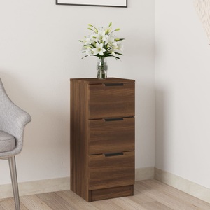 vidaXL, vidaXL Sideboard Braun Eichen-Optik 30x30x70 cm Holzwerkstoff