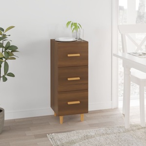vidaXL, vidaXL Sideboard Braun Eichen-Optik 34,5x34x90 cm Holzwerkstoff
