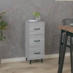 vidaXL, vidaXL Sideboard Grau Sonoma 34,5x34x90 cm Holzwerkstoff, vidaXL Sideboard Grau Sonoma 34,5x34x90 cm Holzwerkstoff