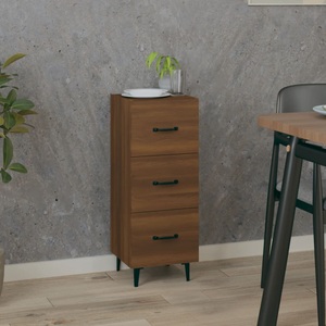 vidaXL, vidaXL Sideboard Braun Eichen-Optik 34,5x34x90 cm Holzwerkstoff