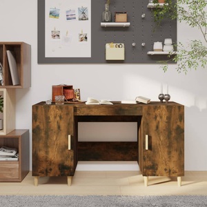 vidaXL, vidaXL Schreibtisch Räuchereiche 140x50x75 cm Holzwerkstoff, 