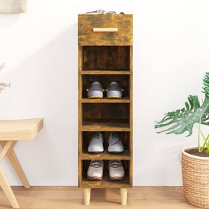 vidaXL, vidaXL Schuhschrank Räuchereiche 30x35x105 cm Holzwerkstoff