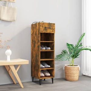 vidaXL, vidaXL Schuhschrank Räuchereiche 30x35x105 cm Holzwerkstoff