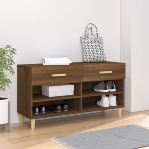 vidaXL, vidaXL Schuhschrank Braun Eichen-Optik 102x35x55 cm Holzwerkstoff, vidaXL Schuhschrank Braun Eichen-Optik 102x35x55 cm Holzwerkstoff