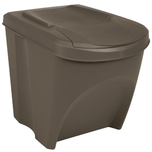 vidaXL, vidaXL Stapelbare Mülleimer 3 Stk. Grau 75 L Polypropylen, vidaXL Stapelbare Mülleimer 3 Stk. Grau 75 L Polypropylen