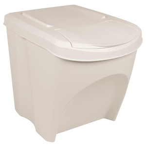 vidaXL, vidaXL Stapelbare Mülleimer 3 Stk. Weiß 75 L Polypropylen, vidaXL Stapelbare Mülleimer 3 Stk. Weiß 75 L Polypropylen