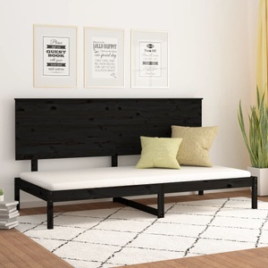 vidaXL, vidaXL Tagesbett Schwarz 90x200 cm Massivholz Kiefer, 