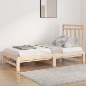 vidaXL, vidaXL Tagesbett Ausziehbar 2x(90x190) cm Massivholz Kiefer