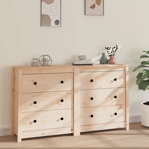 vidaXL, vidaXL Sideboard 140x35x80 cm Massivholz Kiefer