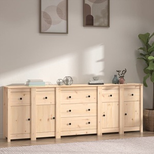 vidaXL, vidaXL Sideboard 230x35x80 cm Massivholz Kiefer, vidaXL Sideboard 230x35x80 cm Massivholz Kiefer