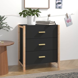 vidaXL, vidaXL Sideboard Schwarz 62x38x70 cm Holzwerkstoff