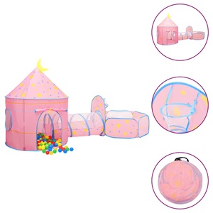 vidaXL, vidaXL Spielzelt für Kinder Rosa 301x120x128 cm, vidaXL Spielzelt für Kinder Rosa 301x120x128 cm
