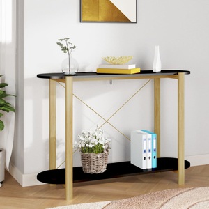 vidaXL, vidaXL Konsolentisch Schwarz 110x38x75 cm Holzwerkstoff, vidaXL Konsolentisch Schwarz 110x38x75 cm Holzwerkstoff