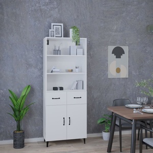 vidaXL, vidaXL Highboard Weiß Holzwerkstoff, 