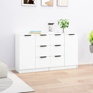 vidaXL, vidaXL Sideboards 2 Stk. Weiß 60x30x70 cm Holzwerkstoff