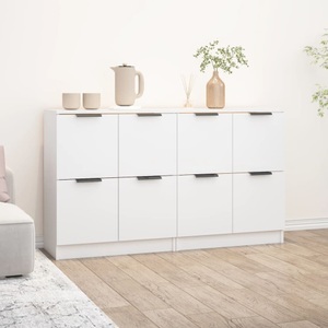 vidaXL, vidaXL Sideboards 2 Stk. Weiß 60x30x70 cm Holzwerkstoff, vidaXL Sideboards 2 Stk. Weiß 60x30x70 cm Holzwerkstoff