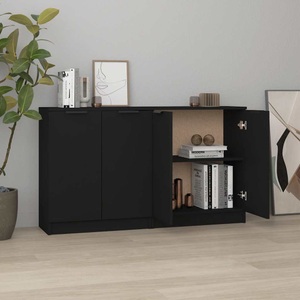 vidaXL, vidaXL Sideboards 2 Stk. Schwarz 60x30x70 cm Holzwerkstoff