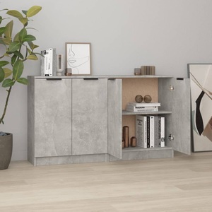 vidaXL, vidaXL Sideboards 2 Stk Betongrau 60x30x70 cm Holzwerkstoff