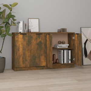 vidaXL, vidaXL Sideboards 2 Stk. Räuchereiche 60x30x70 cm Holzwerkstoff
