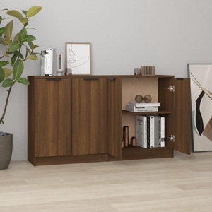vidaXL, vidaXL Sideboards 2 Stk. Braun Eichen-Optik 60x30x70 cm Holzwerkstoff