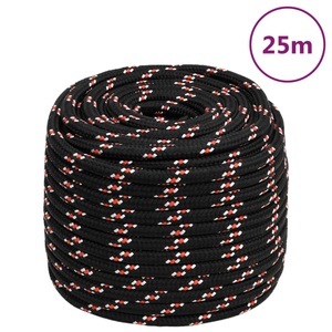 vidaXL, vidaXL Bootsseil Schwarz 18 mm 25 m Polypropylen, vidaXL Bootsseil Schwarz 18 mm 25 m Polypropylen
