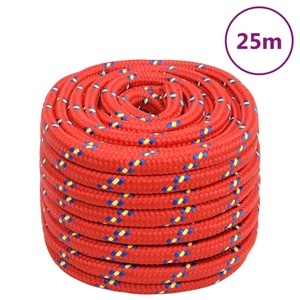 vidaXL, vidaXL Bootsseil Rot 20 mm 25 m Polypropylen, vidaXL Bootsseil Rot 20 mm 25 m Polypropylen