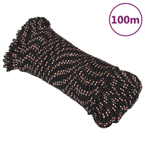 vidaXL, vidaXL Bootsseil Schwarz 3 mm 100 m Polypropylen, vidaXL Bootsseil Schwarz 3 mm 100 m Polypropylen