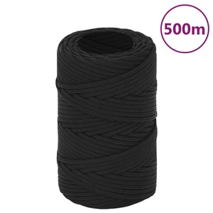 vidaXL, vidaXL Bootsseil Schwarz 2 mm 500 m Polypropylen, vidaXL Bootsseil Schwarz 2 mm 500 m Polypropylen