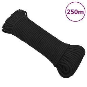 vidaXL, vidaXL Bootsseil Schwarz 4 mm 250 m Polypropylen, vidaXL Bootsseil Schwarz 4 mm 250 m Polypropylen