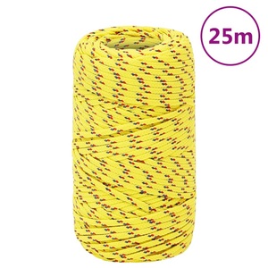vidaXL, vidaXL Bootsseil Gelb 2 mm 25 m Polypropylen, vidaXL Bootsseil Gelb 2 mm 25 m Polypropylen