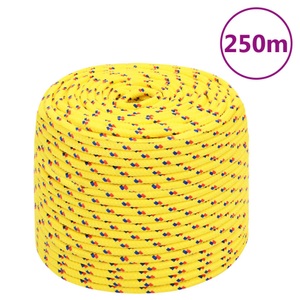 vidaXL, vidaXL Bootsseil Gelb 8 mm 250 m Polypropylen, vidaXL Bootsseil Gelb 8 mm 250 m Polypropylen