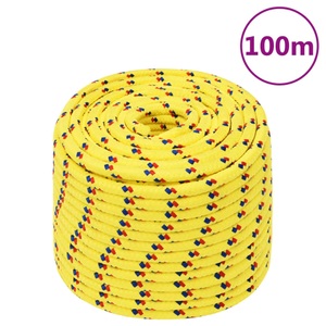 vidaXL, vidaXL Bootsseil Gelb 12 mm 100 m Polypropylen, vidaXL Bootsseil Gelb 12 mm 100 m Polypropylen