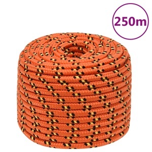vidaXL, vidaXL Bootsseil Orange 12 mm 250 m Polypropylen, vidaXL Bootsseil Orange 12 mm 250 m Polypropylen