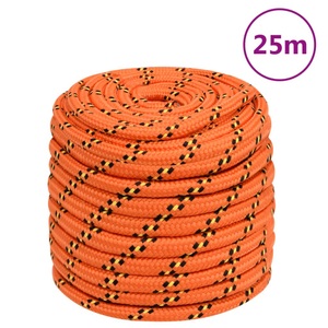 vidaXL, vidaXL Bootsseil Orange 16 mm 25 m Polypropylen, vidaXL Bootsseil Orange 16 mm 25 m Polypropylen