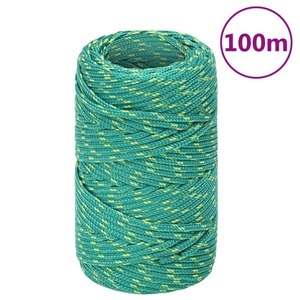 vidaXL, vidaXL Bootsseil Grün 2 mm 100 m Polypropylen, vidaXL Bootsseil Grün 2 mm 100 m Polypropylen