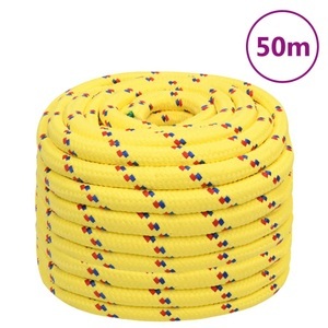 vidaXL, vidaXL Bootsseil Gelb 20 mm 50 m Polypropylen, vidaXL Bootsseil Gelb 20 mm 50 m Polypropylen