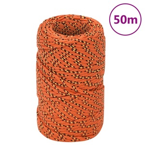 vidaXL, vidaXL Bootsseil Orange 2 mm 50 m Polypropylen, vidaXL Bootsseil Orange 2 mm 50 m Polypropylen
