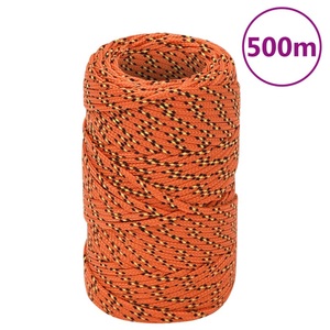 vidaXL, vidaXL Bootsseil Orange 2 mm 500 m Polypropylen, vidaXL Bootsseil Orange 2 mm 500 m Polypropylen