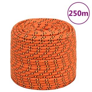vidaXL, vidaXL Bootsseil Orange 6 mm 250 m Polypropylen, vidaXL Bootsseil Orange 6 mm 250 m Polypropylen