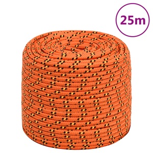 vidaXL, vidaXL Bootsseil Orange 8 mm 25 m Polypropylen, vidaXL Bootsseil Orange 8 mm 25 m Polypropylen