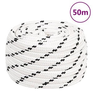vidaXL, vidaXL Arbeitsseil Weiß 18 mm 50 m Polyester, vidaXL Arbeitsseil Weiß 18 mm 50 m Polyester