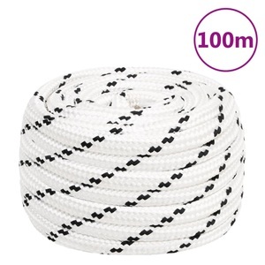vidaXL, vidaXL Arbeitsseil Weiß 18 mm 100 m Polyester, vidaXL Arbeitsseil Weiß 18 mm 100 m Polyester