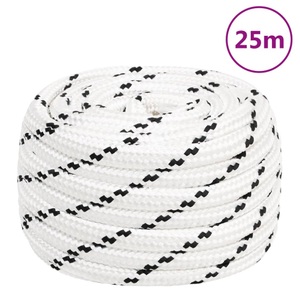 vidaXL, vidaXL Arbeitsseil Weiß 20 mm 25 m Polyester, 