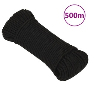 vidaXL, vidaXL Arbeitsseil Schwarz 3 mm 500 m Polyester, vidaXL Arbeitsseil Schwarz 3 mm 500 m Polyester