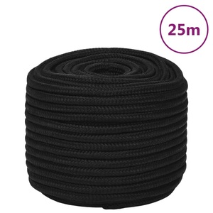 vidaXL, vidaXL Arbeitsseil Schwarz 14 mm 25 m Polyester, vidaXL Arbeitsseil Schwarz 14 mm 25 m Polyester