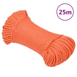 vidaXL, vidaXL Arbeitsseil Orange 3 mm 25 m Polypropylen, vidaXL Arbeitsseil Orange 3 mm 25 m Polypropylen