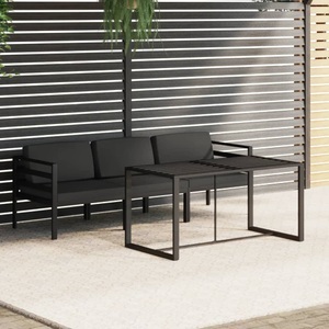 vidaXL, vidaXL 4-tlg. Garten-Lounge-Set mit Kissen Aluminium Anthrazit