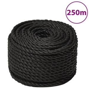 vidaXL, vidaXL Arbeitsseil Schwarz 12 mm 250 m Polypropylen, vidaXL Arbeitsseil Schwarz 12 mm 250 m Polypropylen