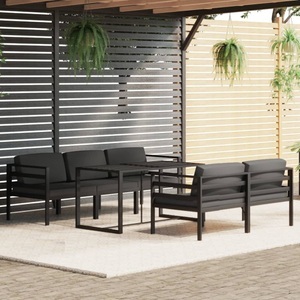 vidaXL, vidaXL 6-tlg. Garten-Lounge-Set mit Kissen Aluminium Anthrazit