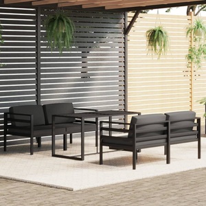vidaXL, vidaXL 5-tlg. Garten-Lounge-Set mit Kissen Aluminium Anthrazit